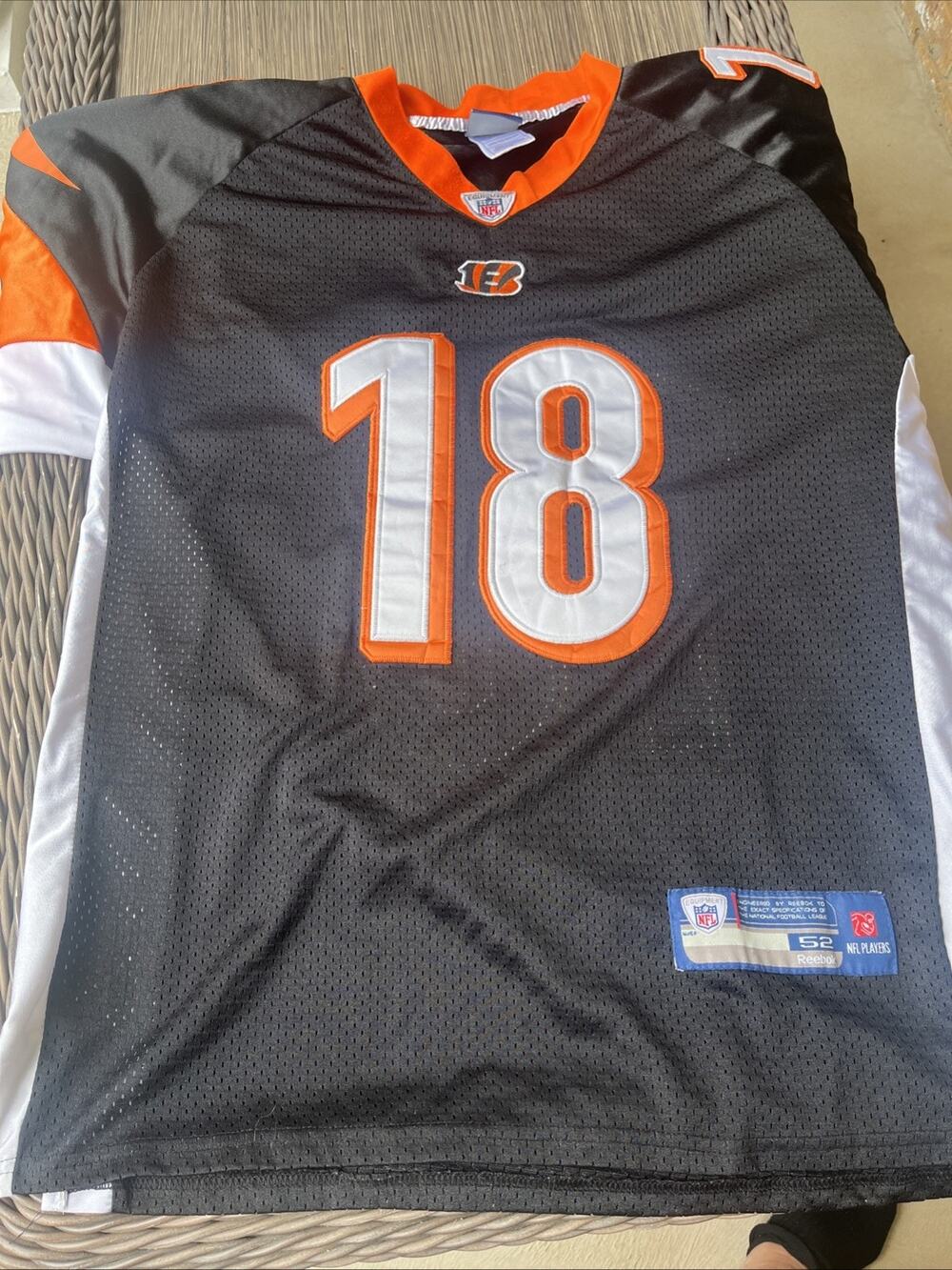 Cincinnati Bengals Reebok AJ Green #18 Reebok Jersey Size 52